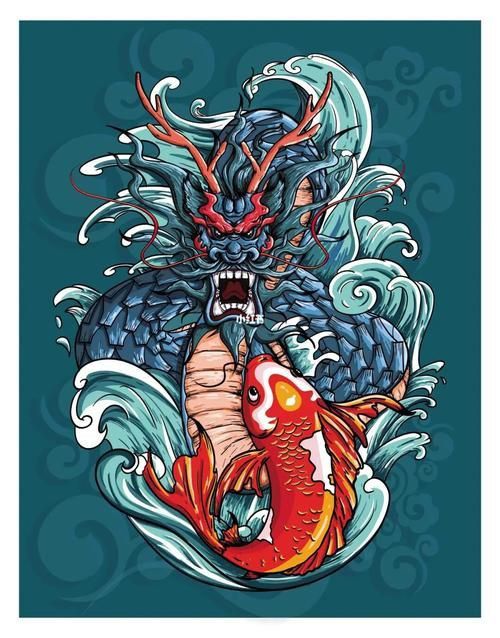 龍形錦鯉圖片