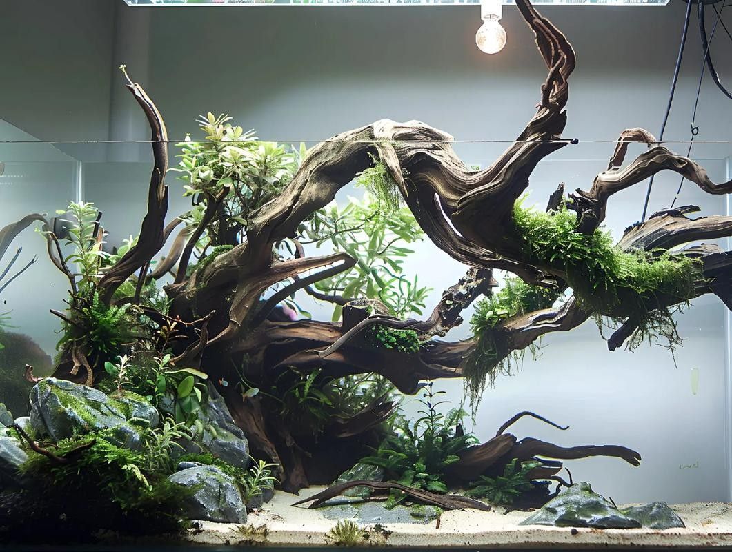 龍魚缸放沉木圖片欣賞