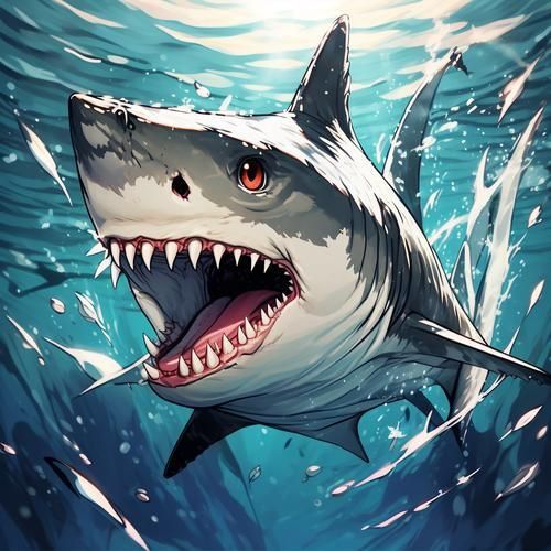 魔鯊魚正面圖片