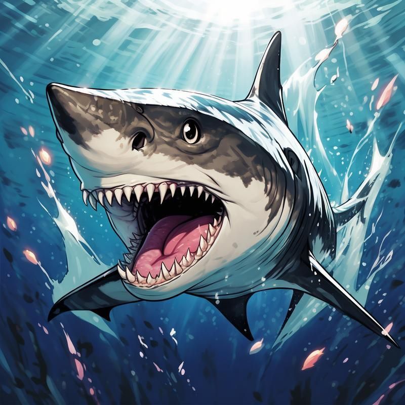 魔鯊魚正面圖片