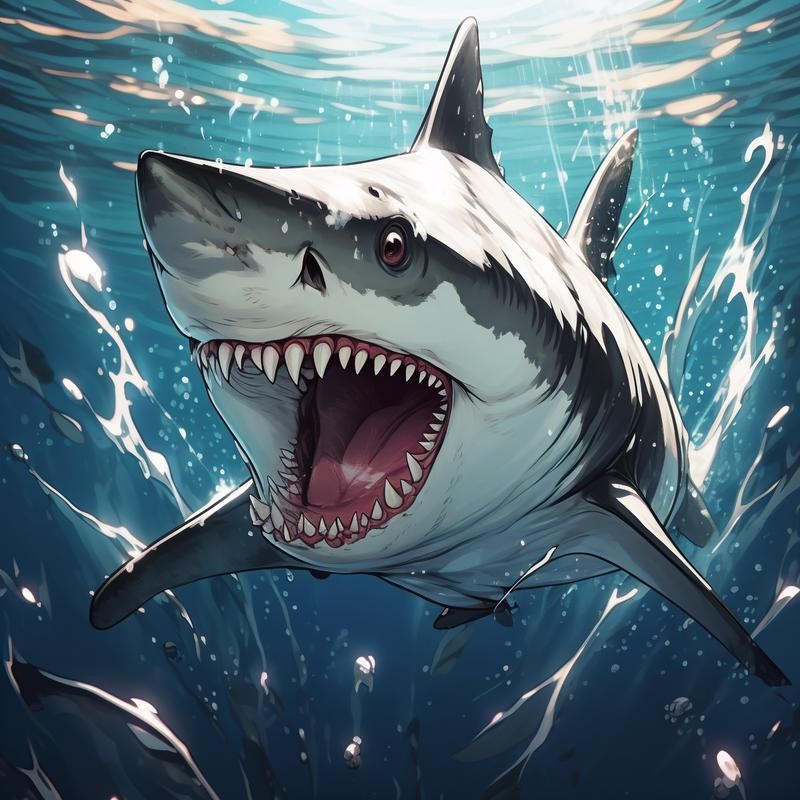 魔鯊魚正面圖片