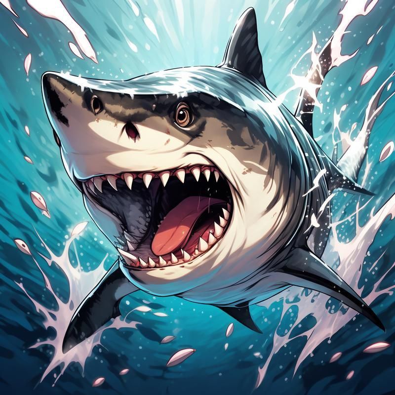 魔鯊魚正面圖片