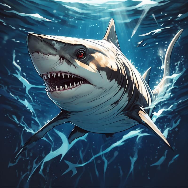 魔鯊魚正面圖片