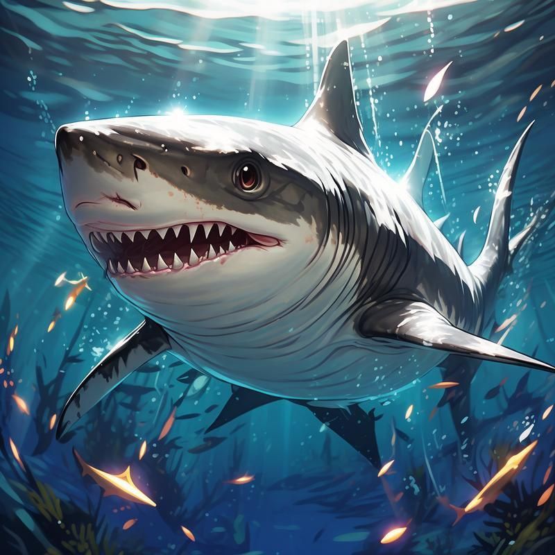 魔鯊魚正面圖片