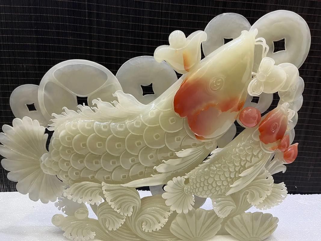 玉石金龍魚擺件圖片大全大圖