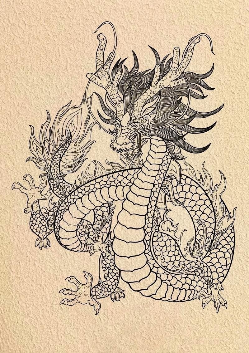 還有哪些畫作中的龍頭朝向右側？