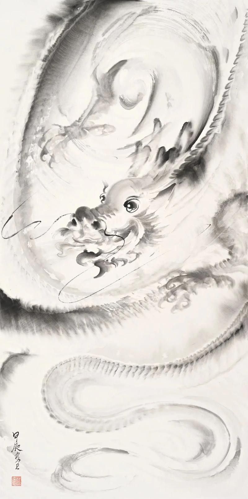 還有哪些畫作中的龍頭朝向右側？