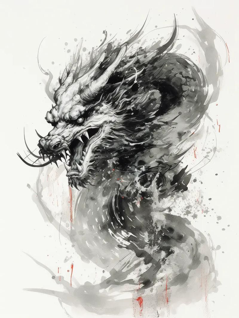 還有哪些畫作中的龍頭朝向右側？