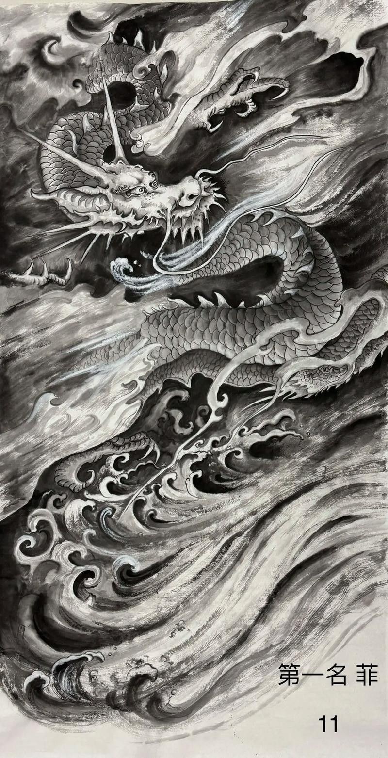 還有哪些畫作中的龍頭朝向右側？