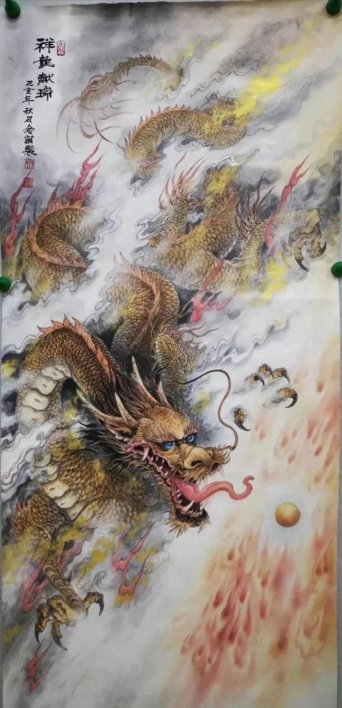 還有哪些畫作中的龍頭朝向右側？