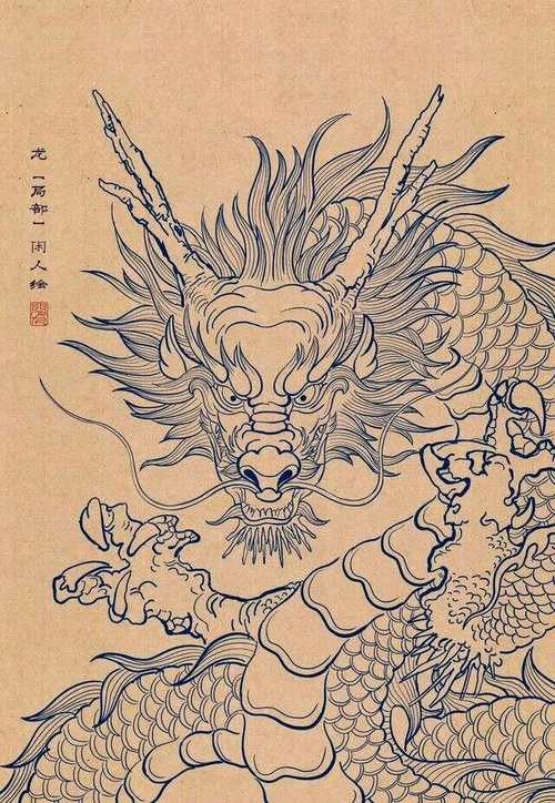 還有哪些畫作中的龍頭朝向右側？