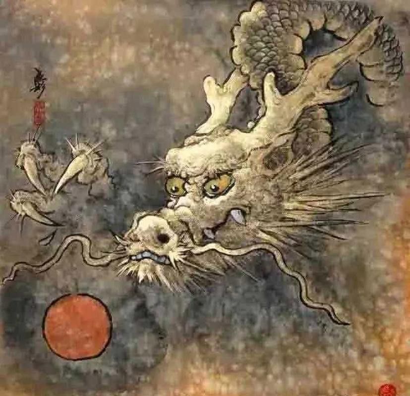 還有哪些畫作中的龍頭朝向右側？