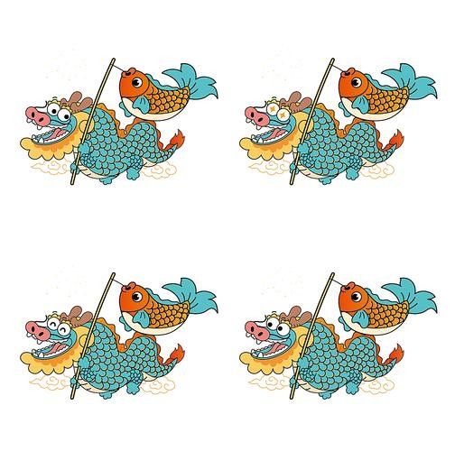 龍魚背景圖片大全高清可愛動漫
