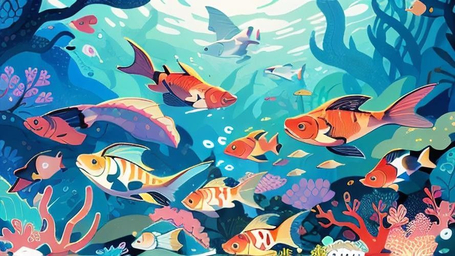 龍魚背景圖片大全高清可愛動漫