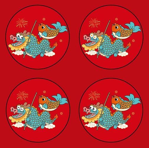 龍魚背景圖片大全高清可愛動漫