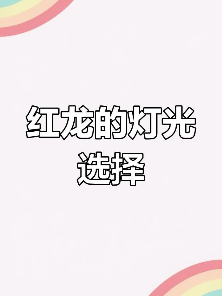 紅龍上色需要哪些燈光