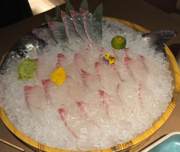 鱘龍魚生魚片