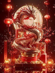金龍唯美圖片