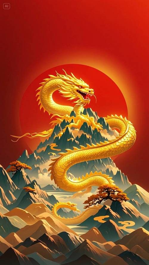 有沒有更多國潮風(fēng)金龍壁紙？