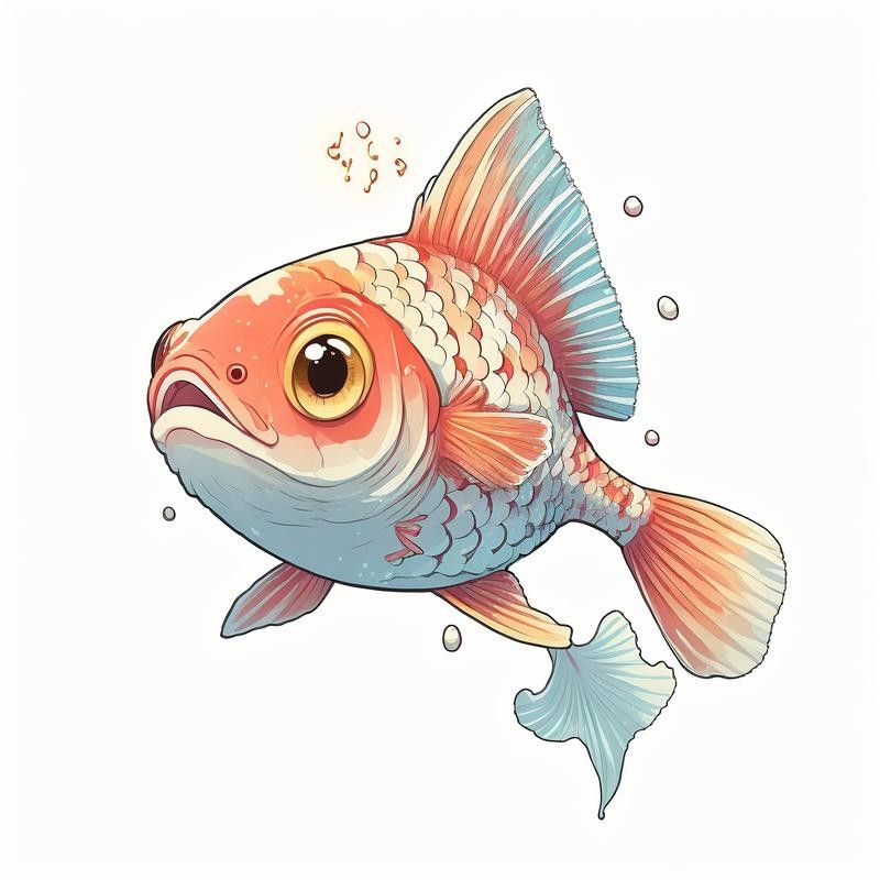 龍魚背景圖片大全可愛動漫版