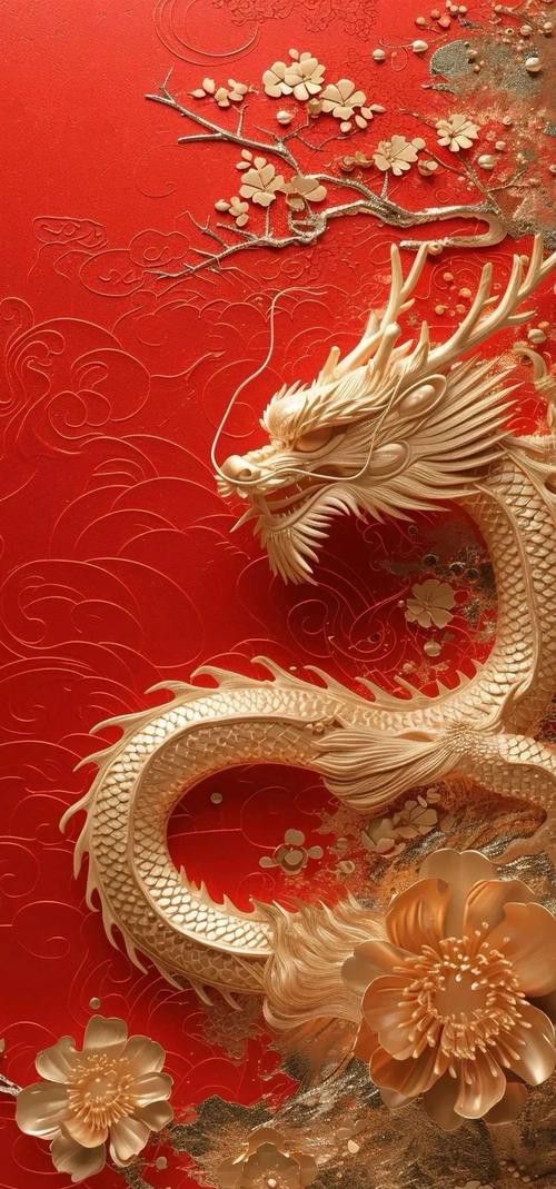 有沒有更多高清的紅色龍壁紙？