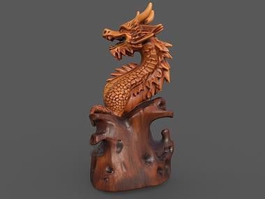 有沒有木雕龍頭的3D模型？