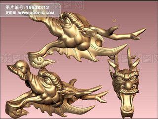 有沒有木雕龍頭的3D模型？