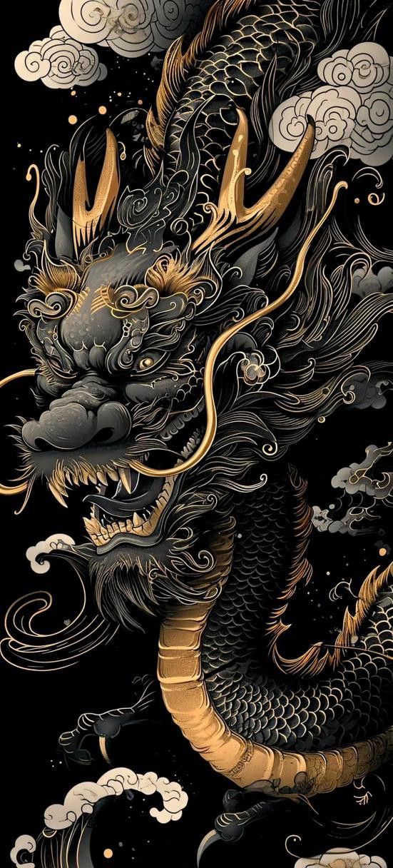 給我一些關(guān)于黑色龍的藝術(shù)作品