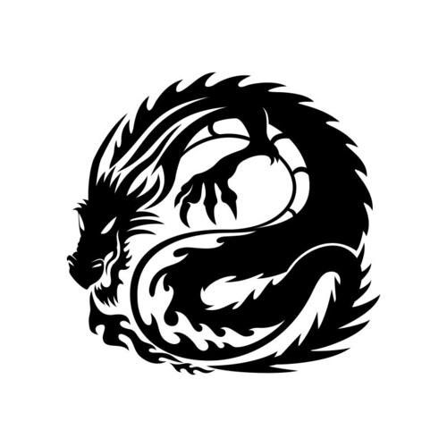 給我一些關(guān)于黑色龍的藝術(shù)作品
