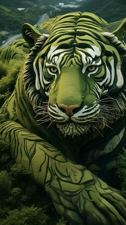 綠色老虎圖片