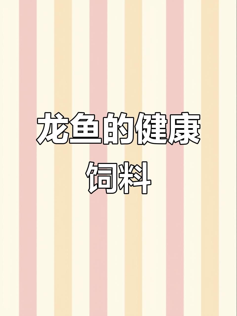龍魚飼料選擇指南