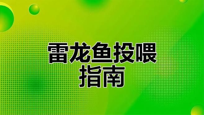 鬼王雷龍魚的最佳飼料有哪些？