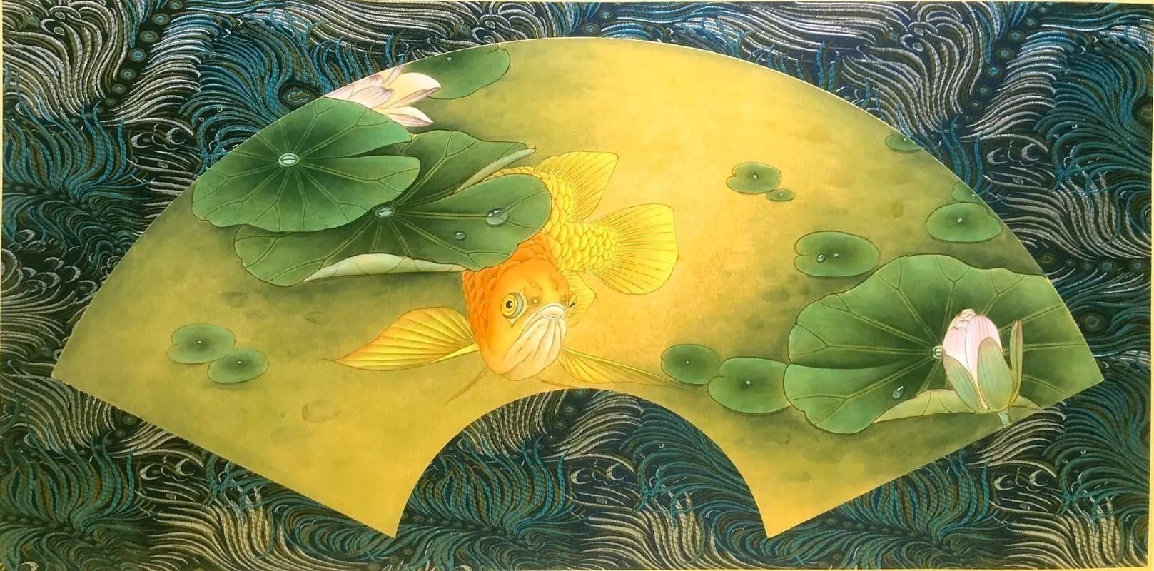 金龍魚立體畫圖片