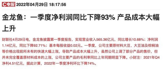 金龍魚一季報預測：金龍魚2024年一季度營業收入610.41億元，同比增長7.97%
