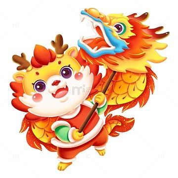 有沒有更多國潮風格的金龍圖片？
