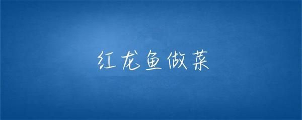 紅龍魚的做法大全家常（紅龍魚保存方法）