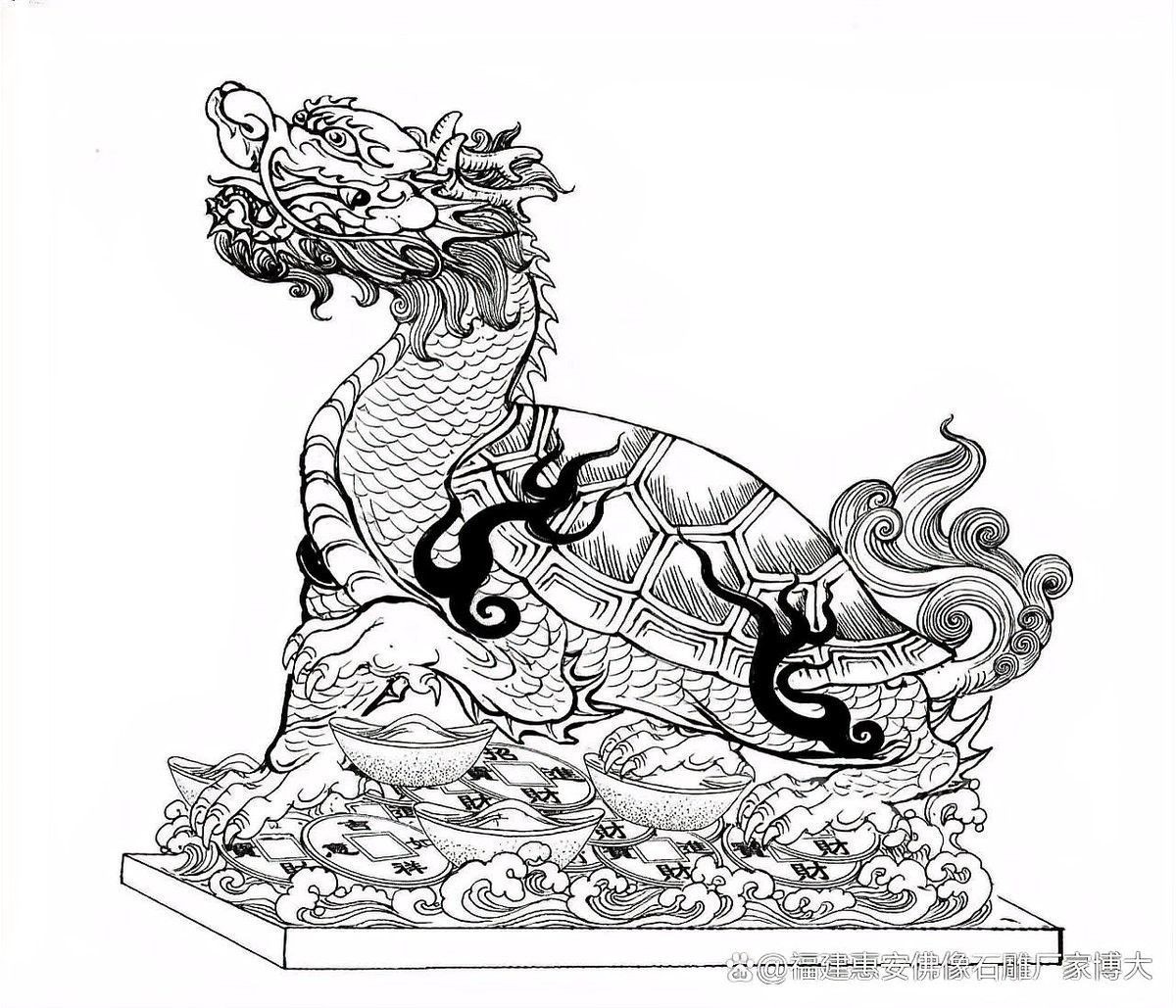 有沒有龍龜的雕塑圖片？