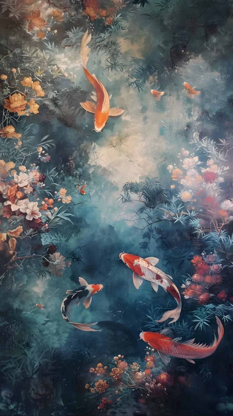 給我一些招財(cái)轉(zhuǎn)運(yùn)魚的壁紙圖片