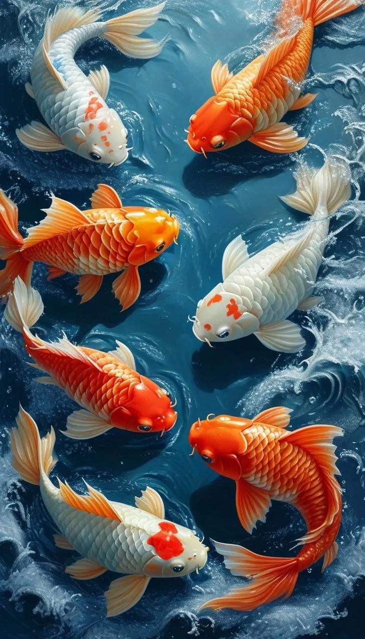 給我一些招財(cái)轉(zhuǎn)運(yùn)魚的壁紙圖片