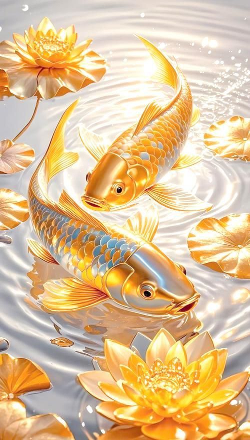 給我一些招財(cái)轉(zhuǎn)運(yùn)魚的壁紙圖片