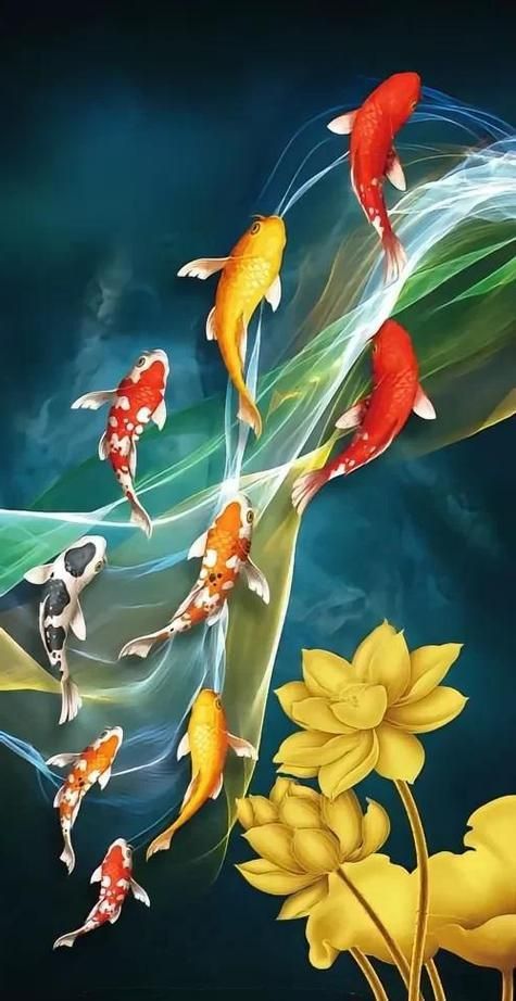 給我一些招財(cái)轉(zhuǎn)運(yùn)魚的壁紙圖片