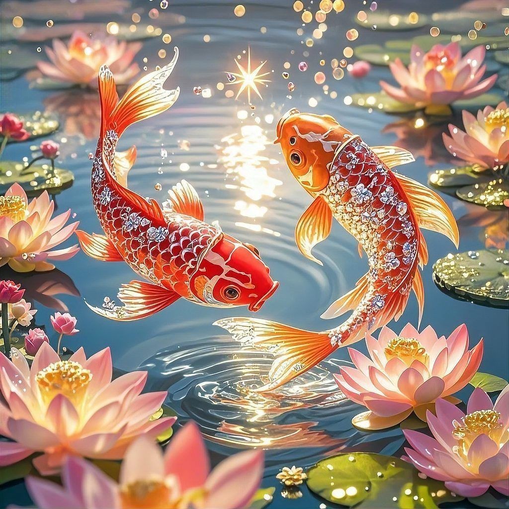 給我一些招財(cái)轉(zhuǎn)運(yùn)魚的壁紙圖片