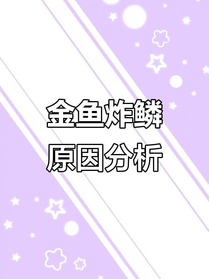 金魚炸鱗的原因