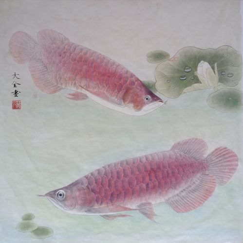 國畫金龍魚圖片大全大圖視頻