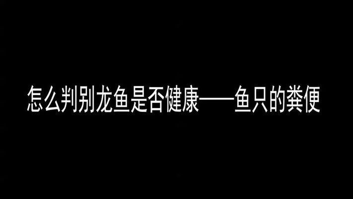 龍魚拉細便：龍魚拉細便可能是由于多種原因引起的