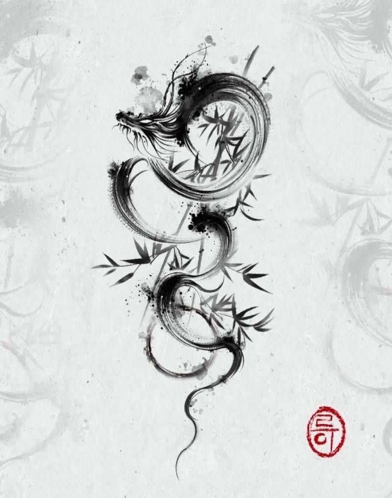 龍魚紋身圖案大全圖片
