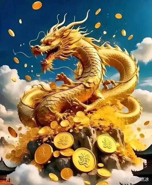 哪里可以找到高清的招財金龍圖片？