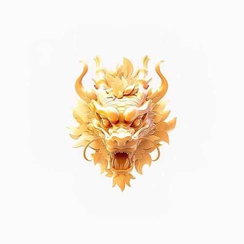 能提供一張古風(fēng)招財(cái)金龍頭像的示例嗎？
