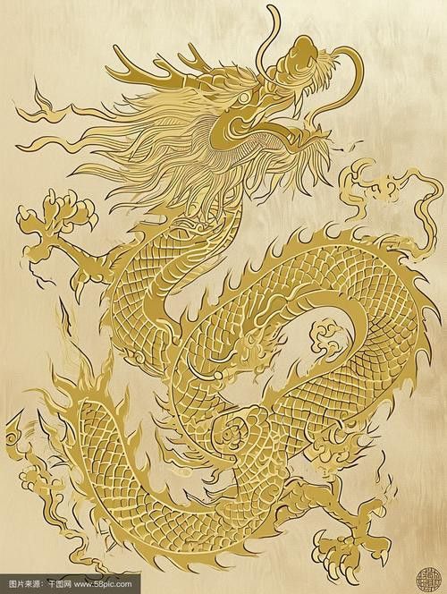 能提供一張古風(fēng)招財(cái)金龍頭像的示例嗎？