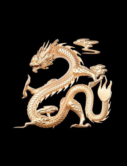 能提供一張古風(fēng)招財(cái)金龍頭像的示例嗎？